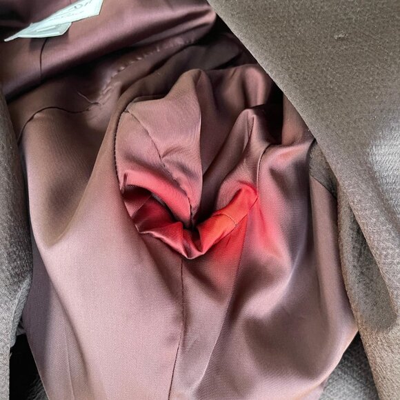 Oscar de la Renta Dark Chocolate Brown One-Button Women's Blazer Size 8 - Picture 4 of 4